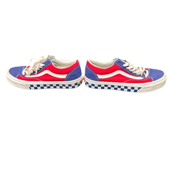 Vans EUC Red White and Blue Checkerboard Old Skool, Size 7 Men's, 8.5 Wo… - Picture 5 of 8
